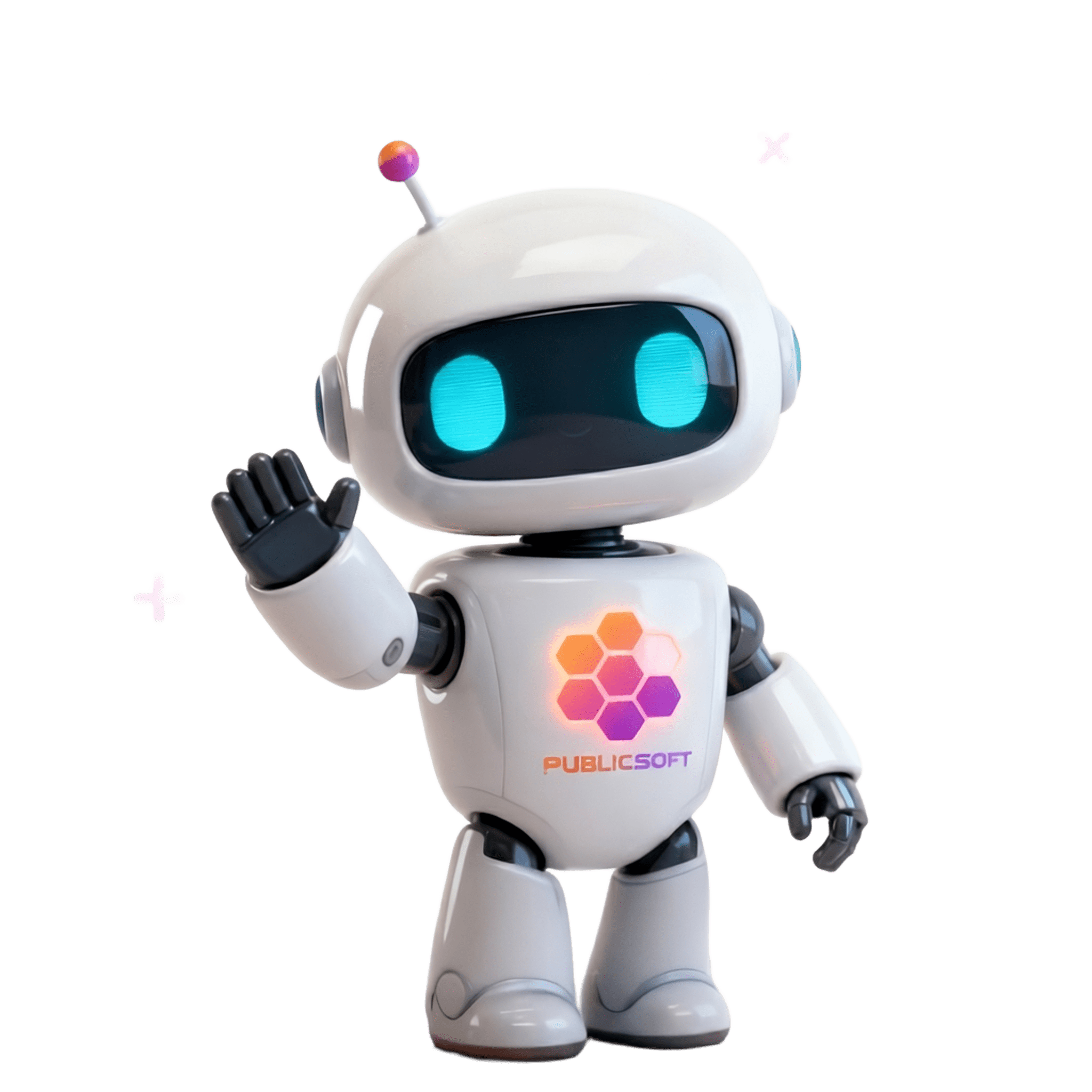 Mascote da SofIAPublic, agente de inteligência artificial do CONTRATAPublic
